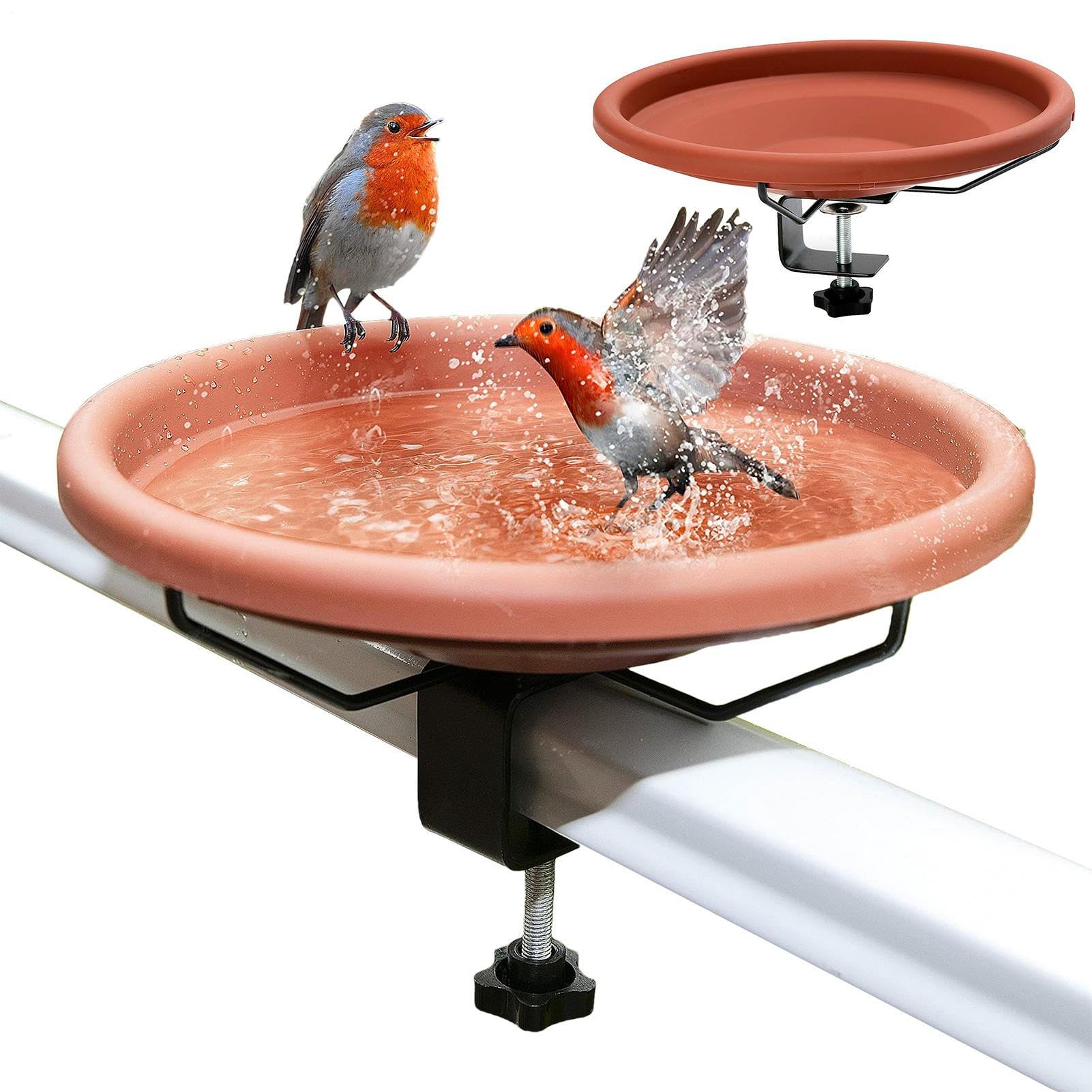 Bain d'oiseaux de balcon pour balustrade pour observer la nature depuis sa terrasse
