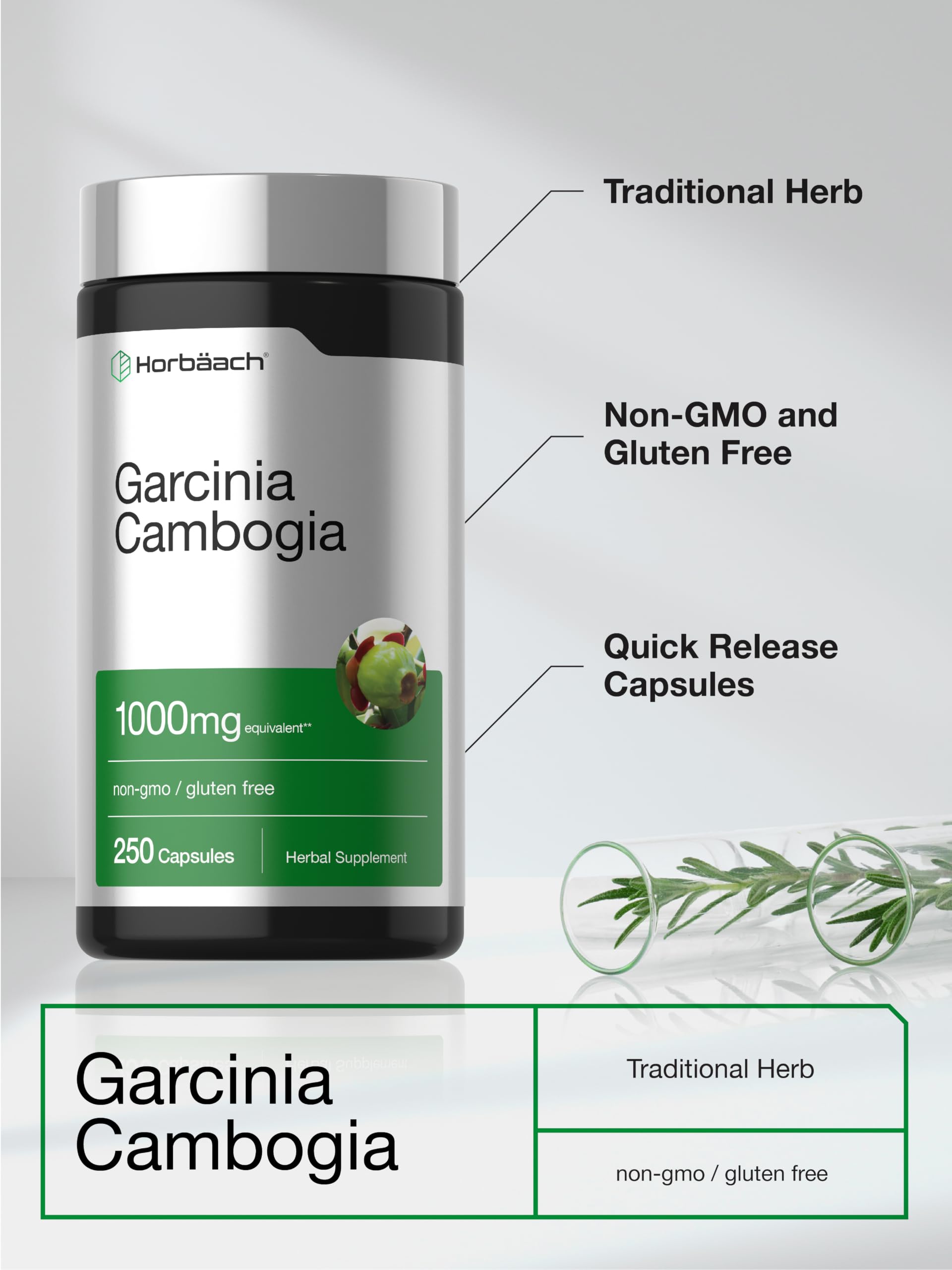Horbaach Garcinia Cambogia Extract Pills | 250 Capsules — Amazon image 4