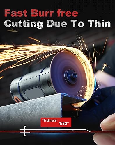 Miniatura 4 de Ruedas de corte EZARC Paquete de 24, Rueda de corte de 3” x 1/32” x 3/8”, Disco de corte de metal y acero inoxidable para amoladora de troquel