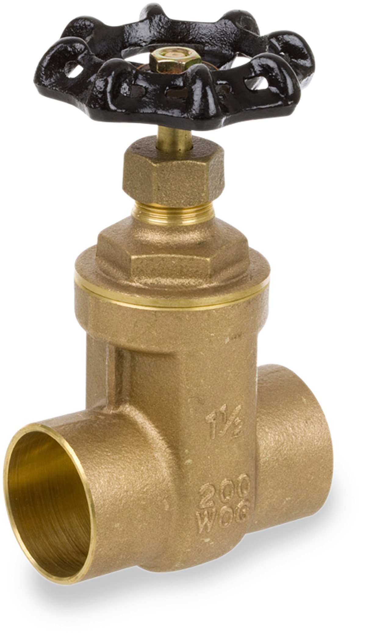 8502L Series Brass Gate Valve, Potable Water Service, Non-Rising Stem, Inline, 3/4" Solder End