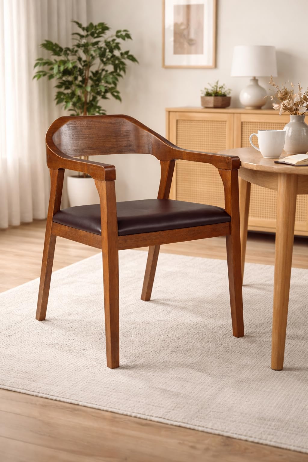 Amazon.com - Rasmus Dining Armchair - Chestnut Wire-Brush Finish