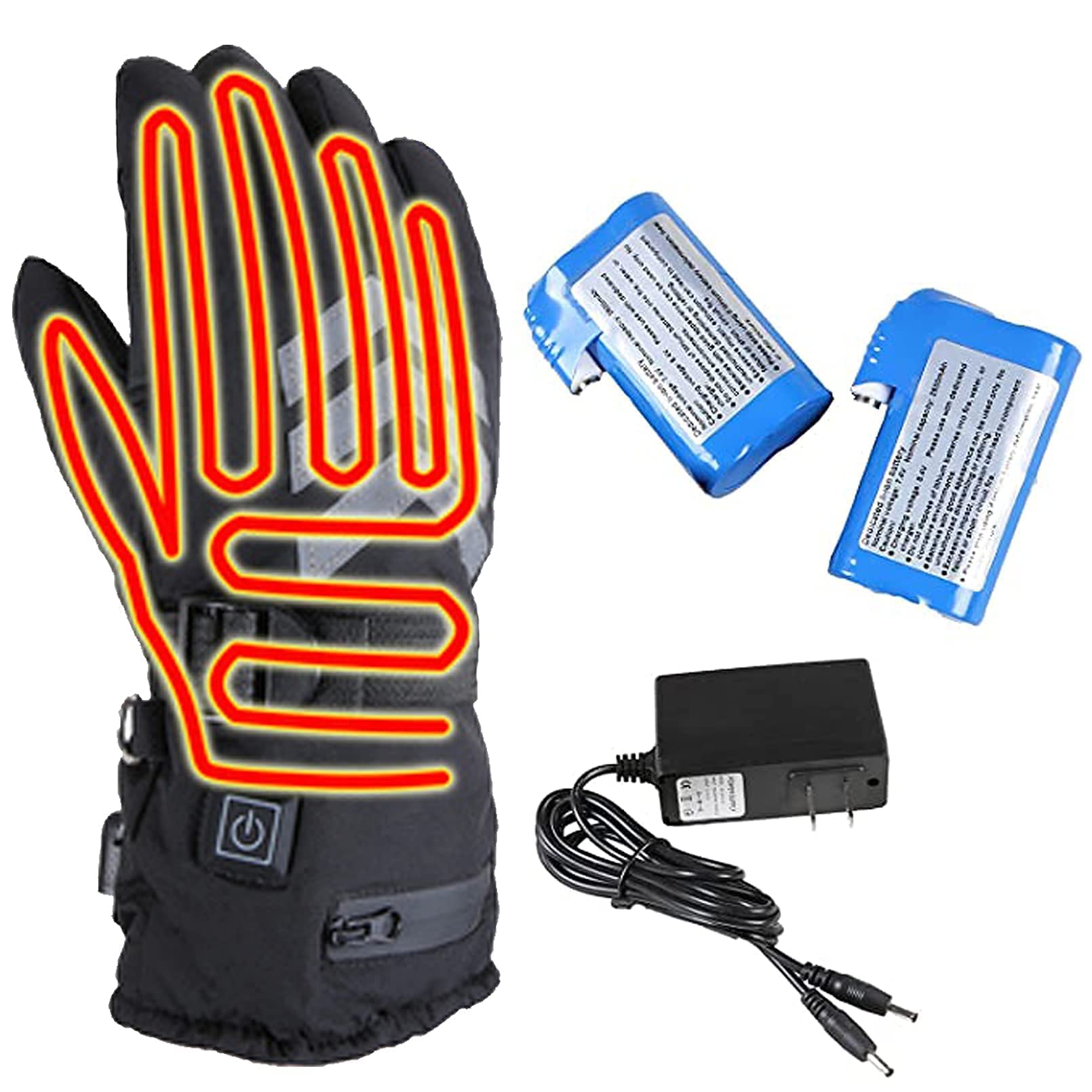 Gants chauffants de randonnée électrique batterie rechargeable hiver