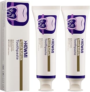 Tooth Refresh Toothpaste, 2-Pack – Whitening & Enamel Repair Formula, Gently Removes Coffee, Tea & Wine Stains, Promotes Fresh Breath & Oral Health
