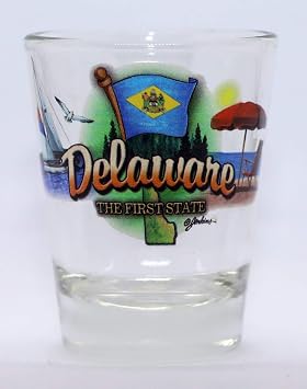 World By Shotglass Delaware First State Elements Shot Glass