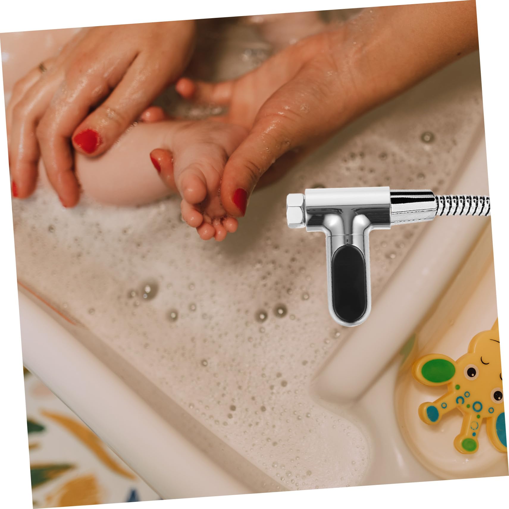 LED Wasserthermometer Drehbar, Dodekagonform, Batterielos, Silber | Dusche und Wasser, Kunststoff Metall, Temperaturbereich 5–85 °c, Messgenauigkeit ±0, 5 °c