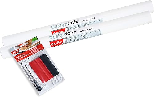 Miniatura 8 de d-c-fix 346-0011-2PK - Película autoadhesiva decorativa, color blanco brillante, rollo de 17 x 78 pulgadas, paquete de 2