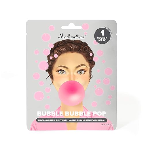Bubble Bubble Pop, máscara facial de limpieza de poros y espuma con carbón activado, purifica, limpieza profunda y reduce el sebo, para pieles