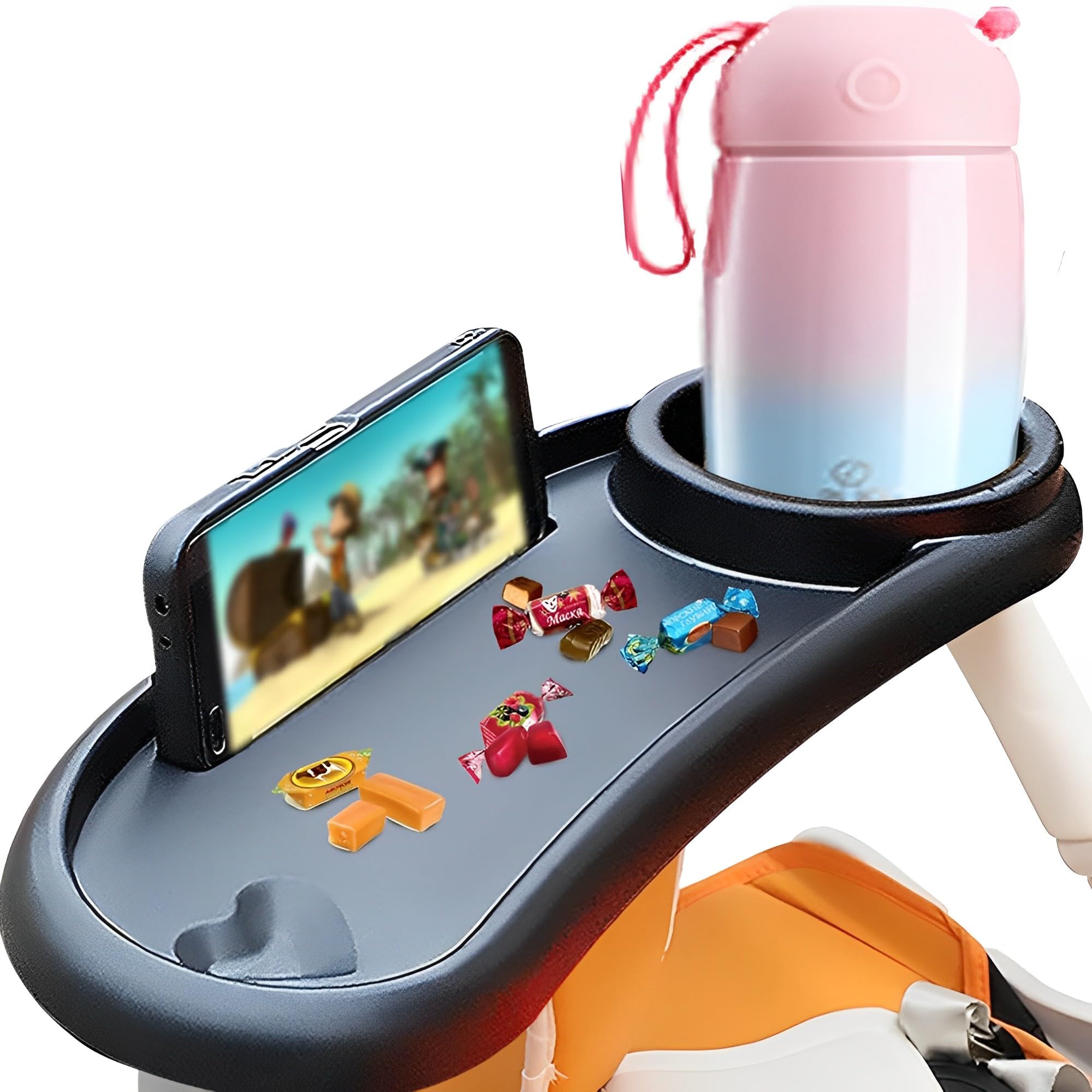 Beauenty Universal Stroller Tray With Cup Holder - Multifunctional Child Snack Organizer for Convenient Outings and Traveling