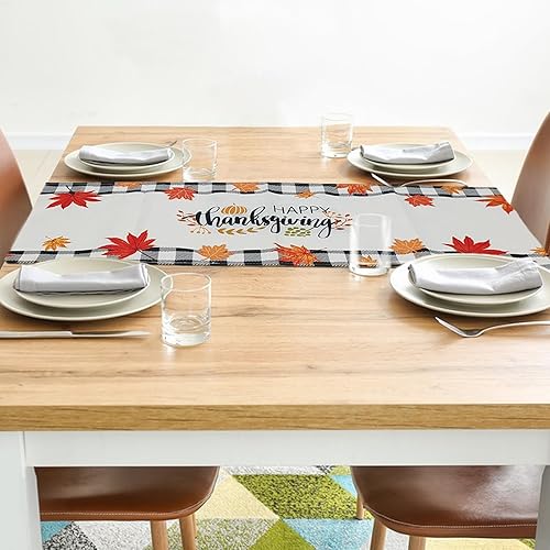 Miniatura 3 de Camino de mesa y manteles individuales (2 manteles individuales de Acción de Gracias)