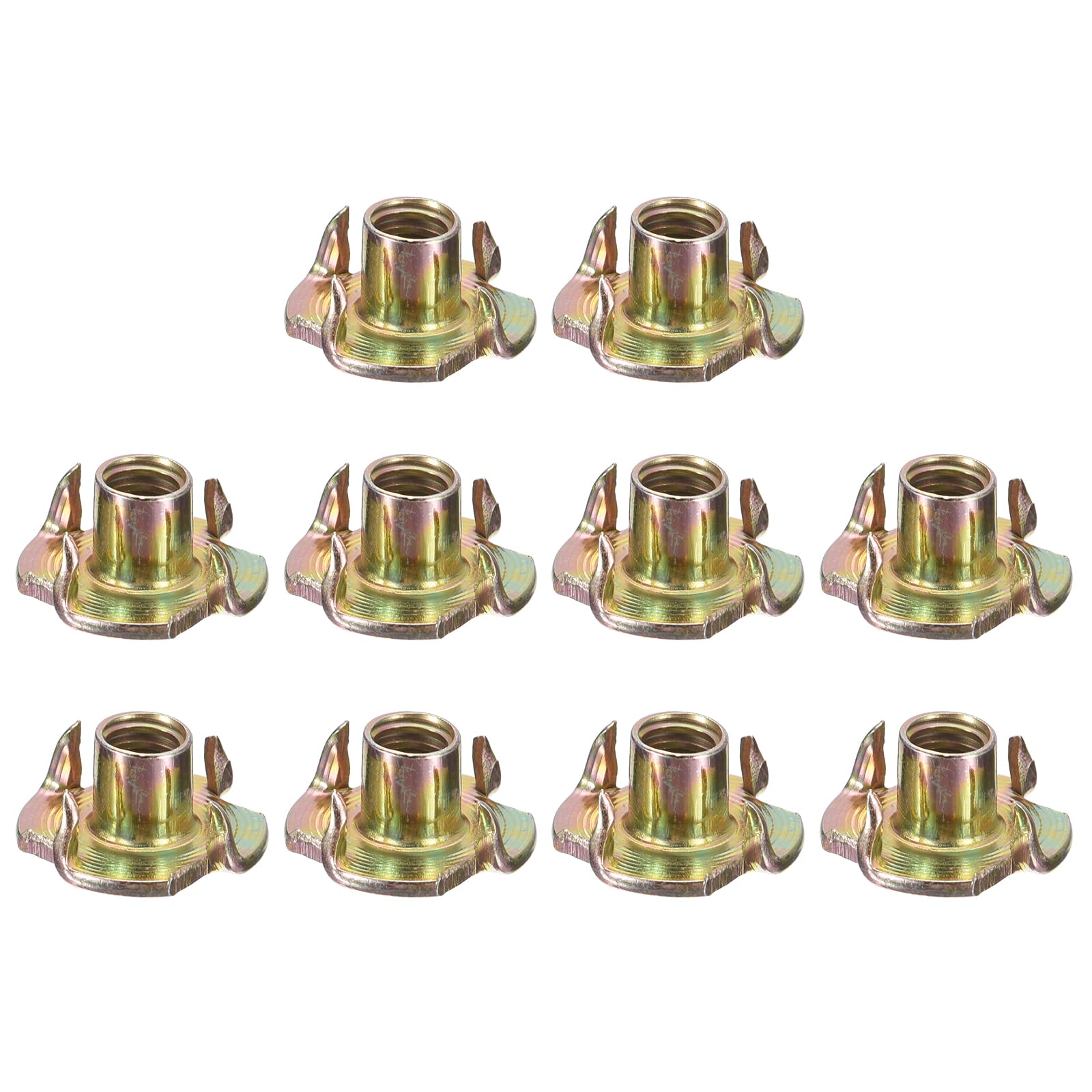 Zinc-Plated T-Nuts - 20 Pack for Woodworking & Climbing -10 Zinc-Plated T-Nuts - 20 Pack for Woodworking & Climbing -10