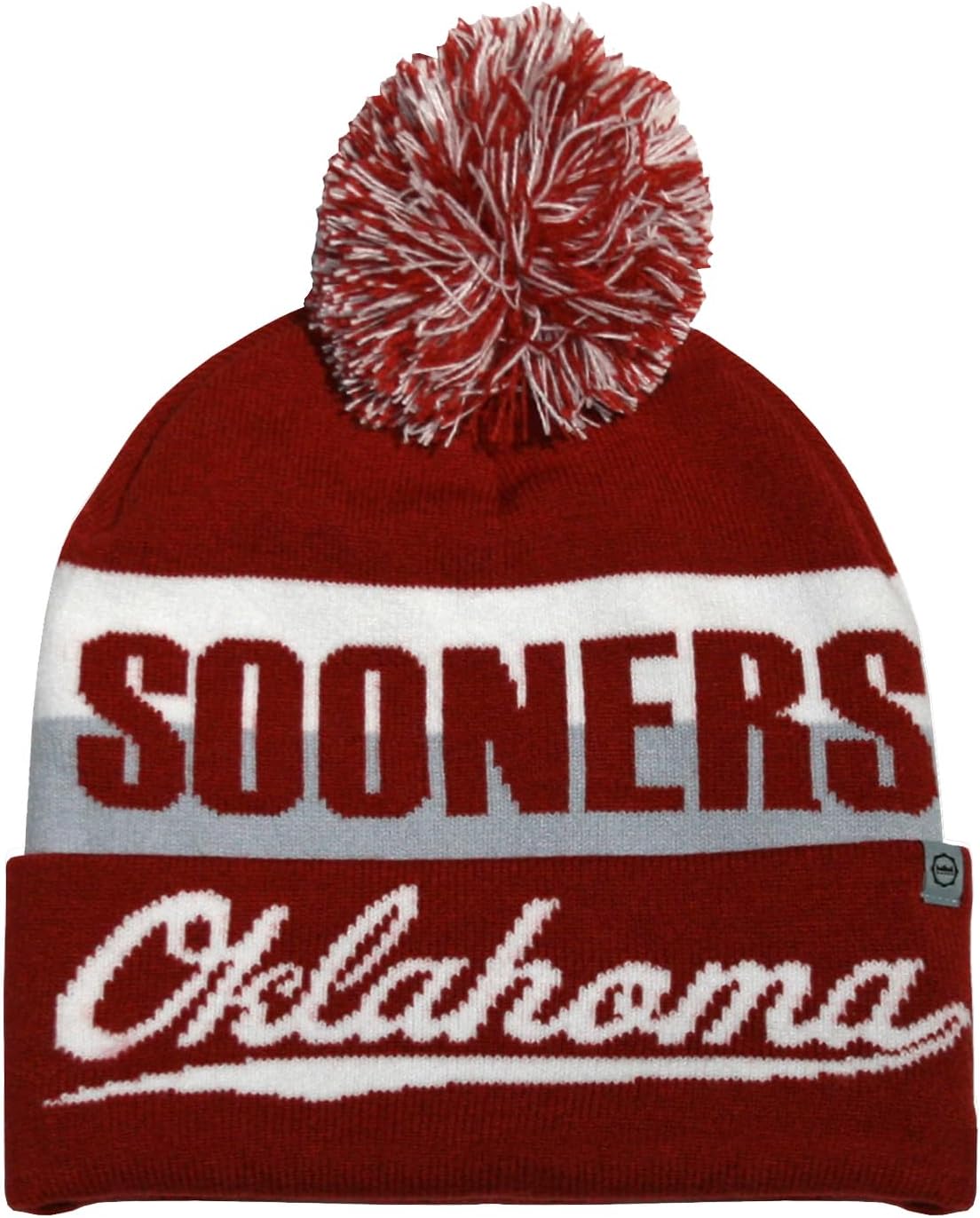 Unisex College Team Jaquard Knit Hat with Pom