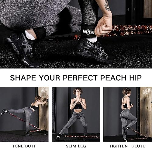 Miniatura 3 de INNSTAR Máquina de cable de cordón de glúteos con banda de resistencia al botín para entrenamiento en casa, con instrucciones y bolsa de transporte