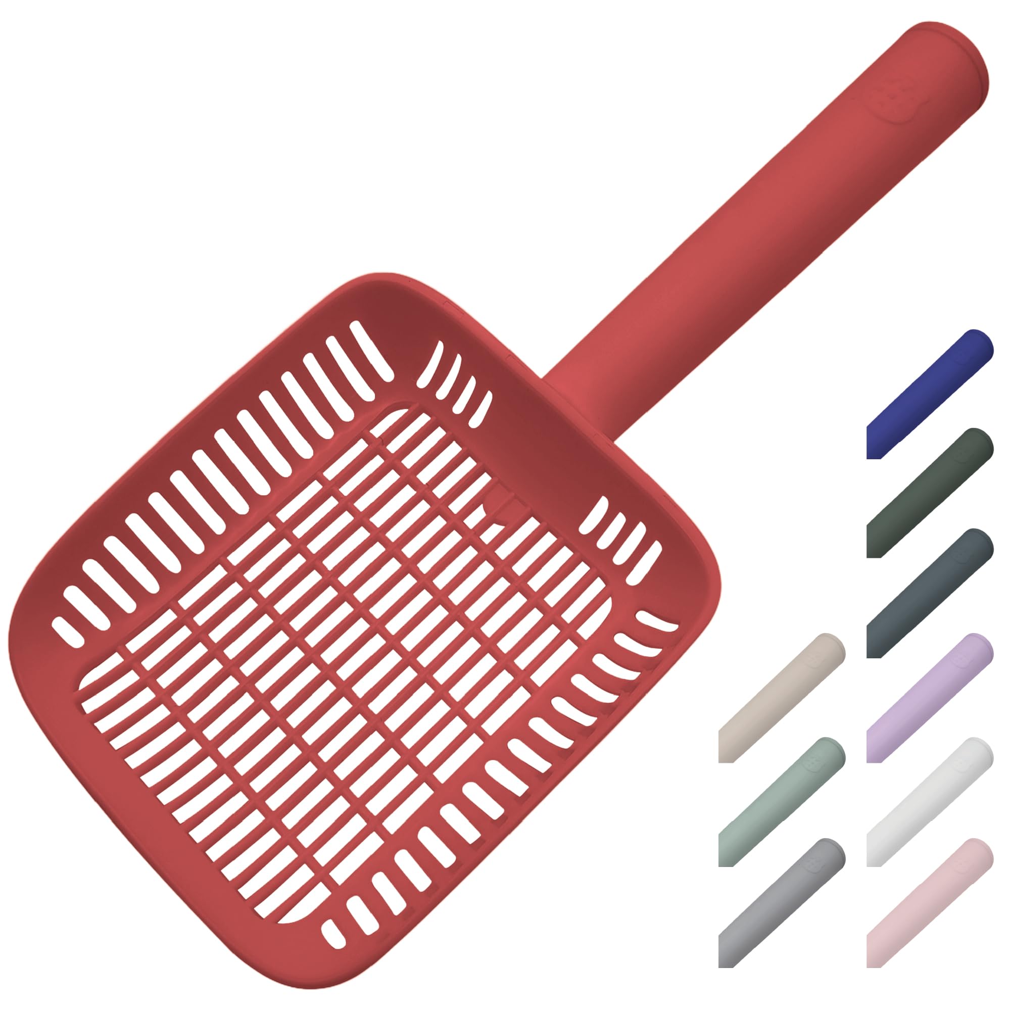TypeC Cat Litter Scoop - Small Holes (0.11in) Big Size Scooper - Long Handle &amp; Easy Cleaning - Hanger for Litter Box