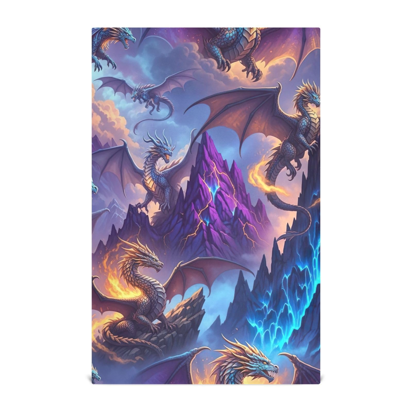 Paños de cocina absorbentes ODAWA Dragons lavables para limpieza del hogar