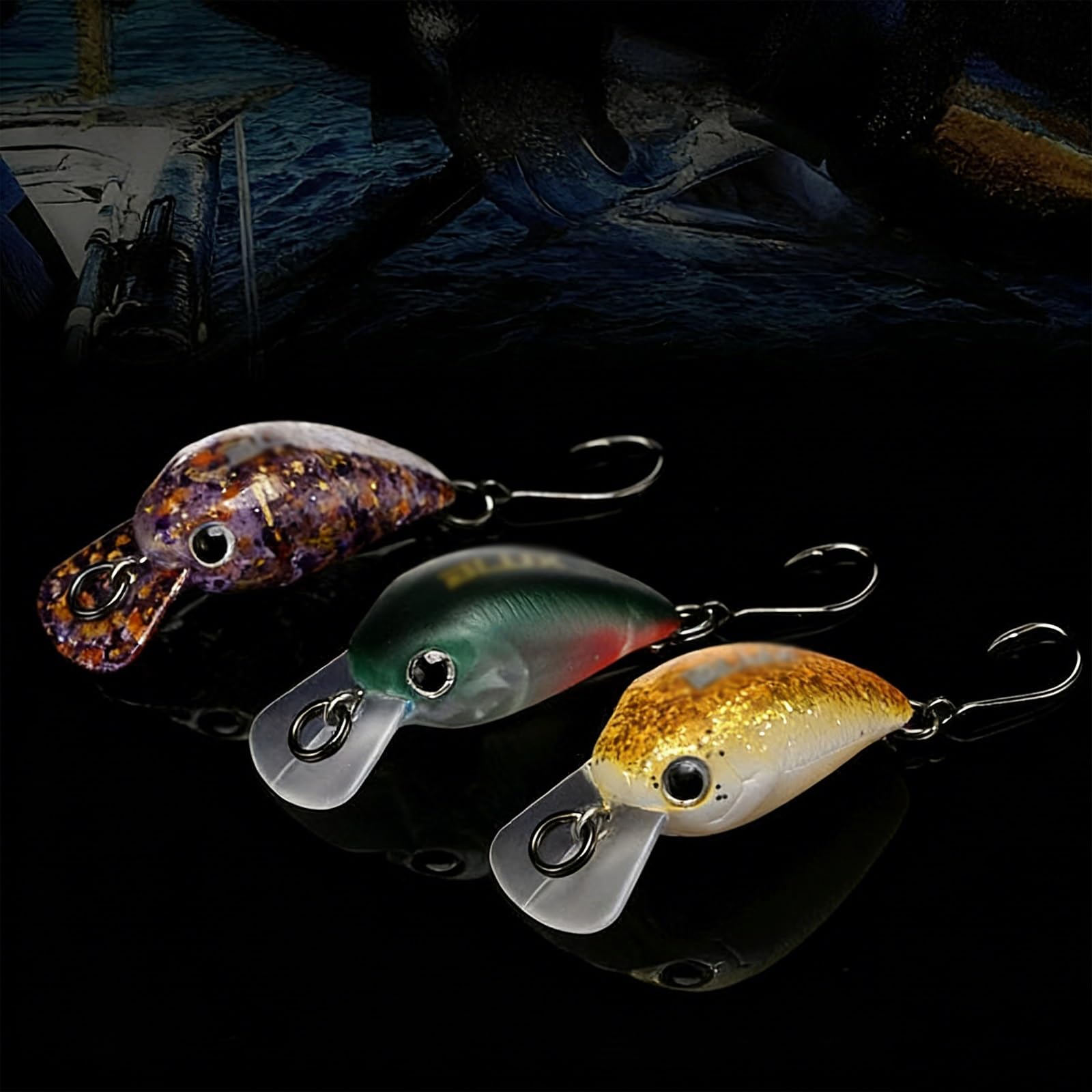 Crankbait Realista de Labio Cuadrado: Señuelo Duro de Un Solo Anzuelo, Adecuado for Truchas y Lubinas