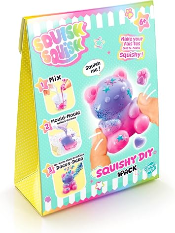 Canal Toys Squish Squish Squishy DIY Kit – Squishy Making Kit for Kids | Make Your Own Squishy Toy with Colours, Mould & Decorations | Soft Sensory Craft Kit Age 6+ | Styles May Vary