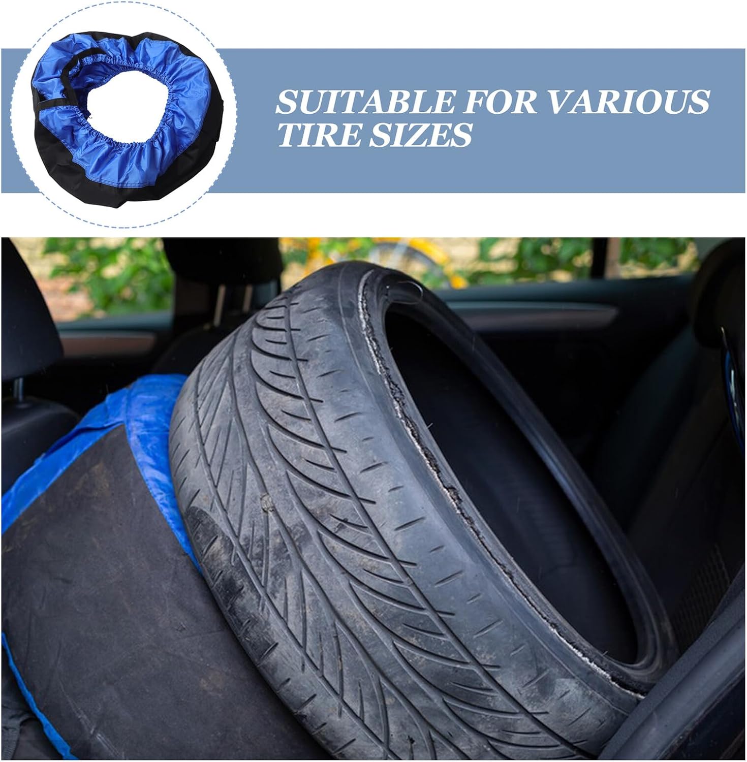 Fabric Waterproof Tire Storage Bag Dustproof Sunproof Car Snow Tire Cover for Truck Trailer Camper Rv Wheel Protector for Travel Trailers