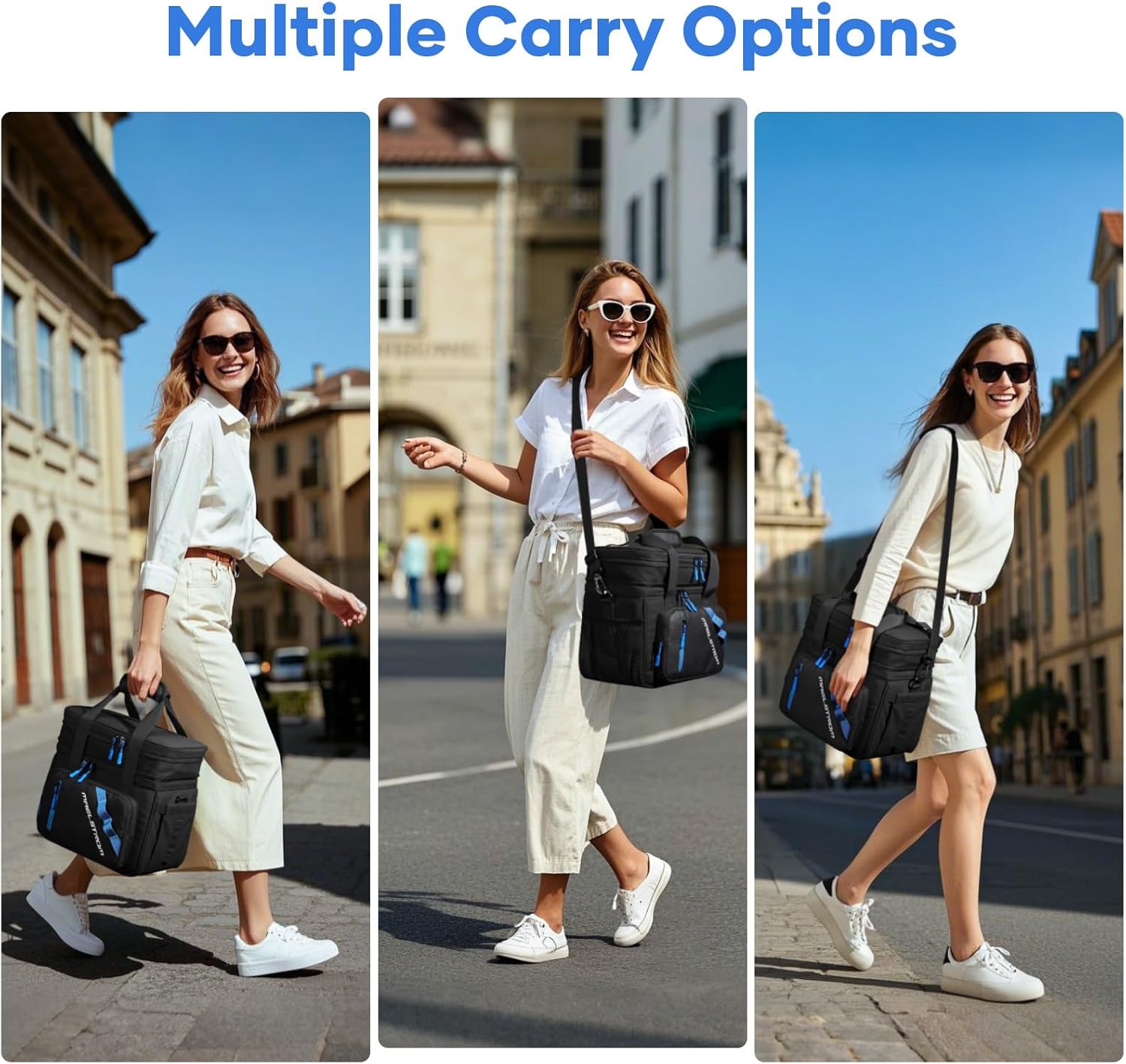 Maelstrom Lunch Box, 20L Insulated Lunch Bag for Men Women, Expandable Double Deck Leakproof Cooler Bag with 6 Pockets, Reusable Lunch Tote Bag for Work, Picnic, Travel, Black - Image 8