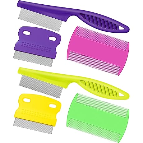 6 Pieces Pet Lice Combs for Removal Dandruff, Hair Stain, Nit