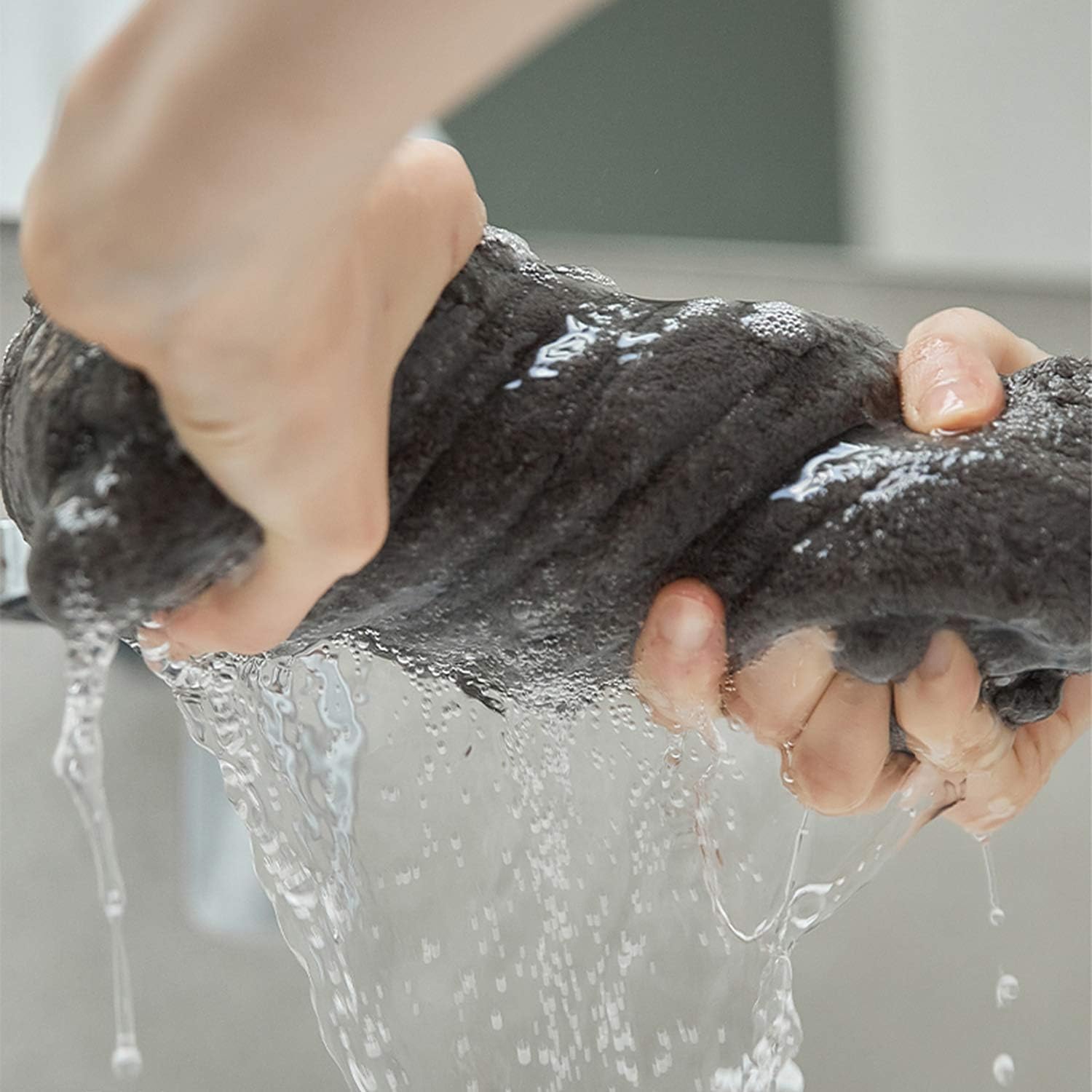 Monarca Microfiber Bath Towels Set (6 Pack, 27" x 55") - Soft, Lightweight, Super Absorbent,Fast Drying Bath Towel Set for Sports, Swimming, Yoga, Travel, Fitness, Grey