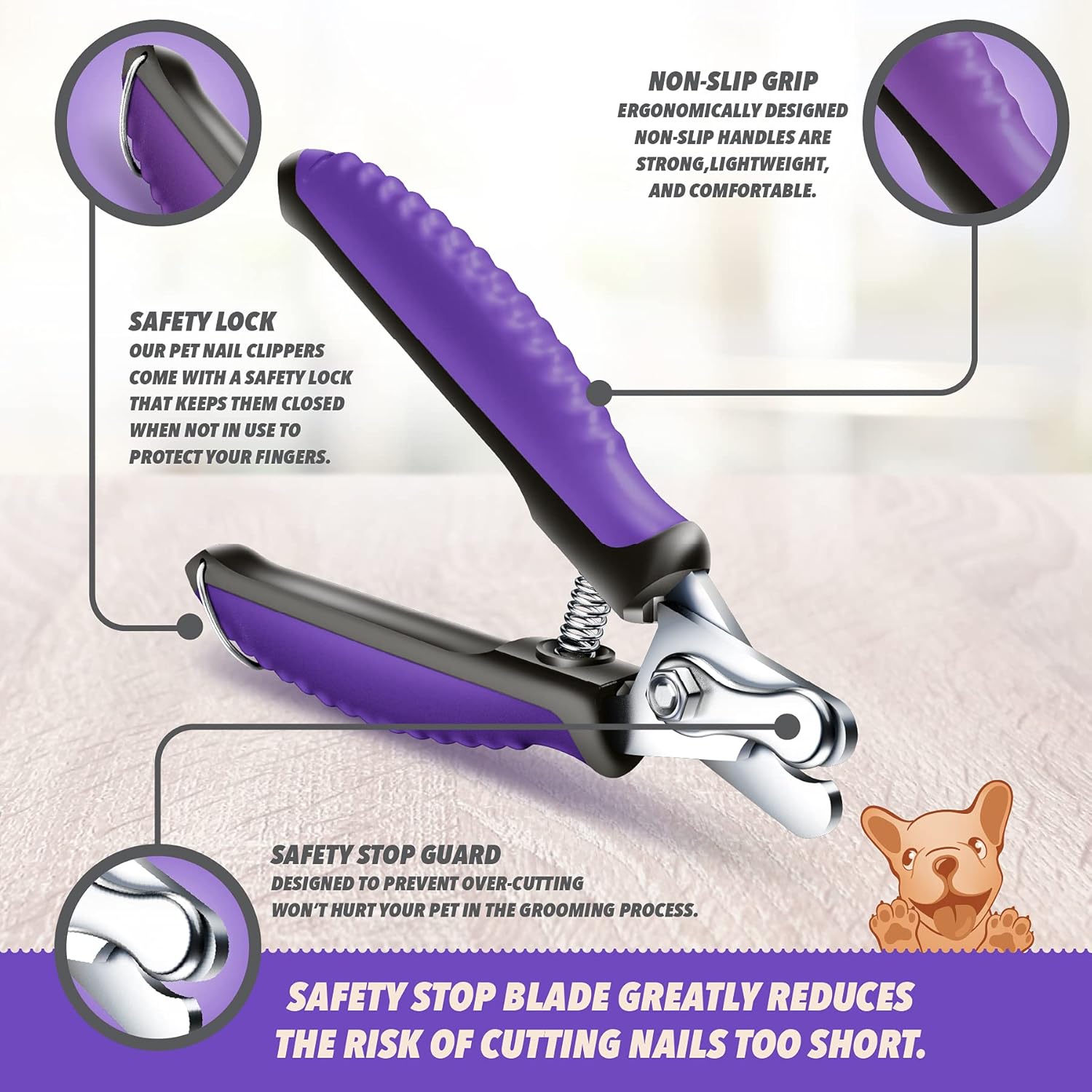 Ruff 'N Ruffus Self-Cleaning Slicker Brush Upgraded PAIN-FREE Bristles Gently Removes Loose Undercoat & Tangled Hair | For Cats & Dogs With All Hair Types + FREE Pet Nail Clippers & Plastic Comb