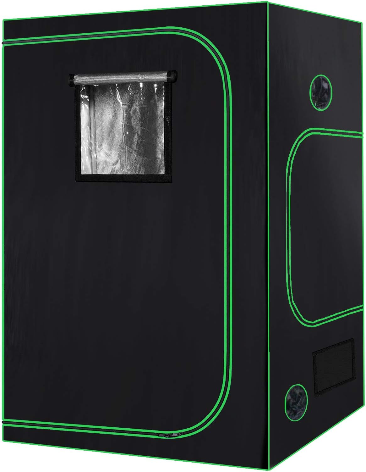 Sibosen 48"x 48"x 80" Mylar Hydroponic Grow Tent with Observation Window and Waterproof Floor Tray, 600D Oxford High Reflective 4'x4' Plant Growing Tent for Indoor Gardening Hydroponic Germination