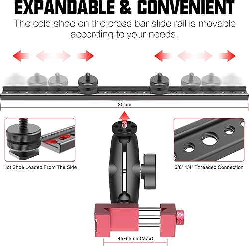 Miniatura 3 de Soporte de valla para smartphone, soporte para cámara de tenis, soporte de cámara de teléfono para GoPro, insta360 X5, teléfono celular, Mevo Start