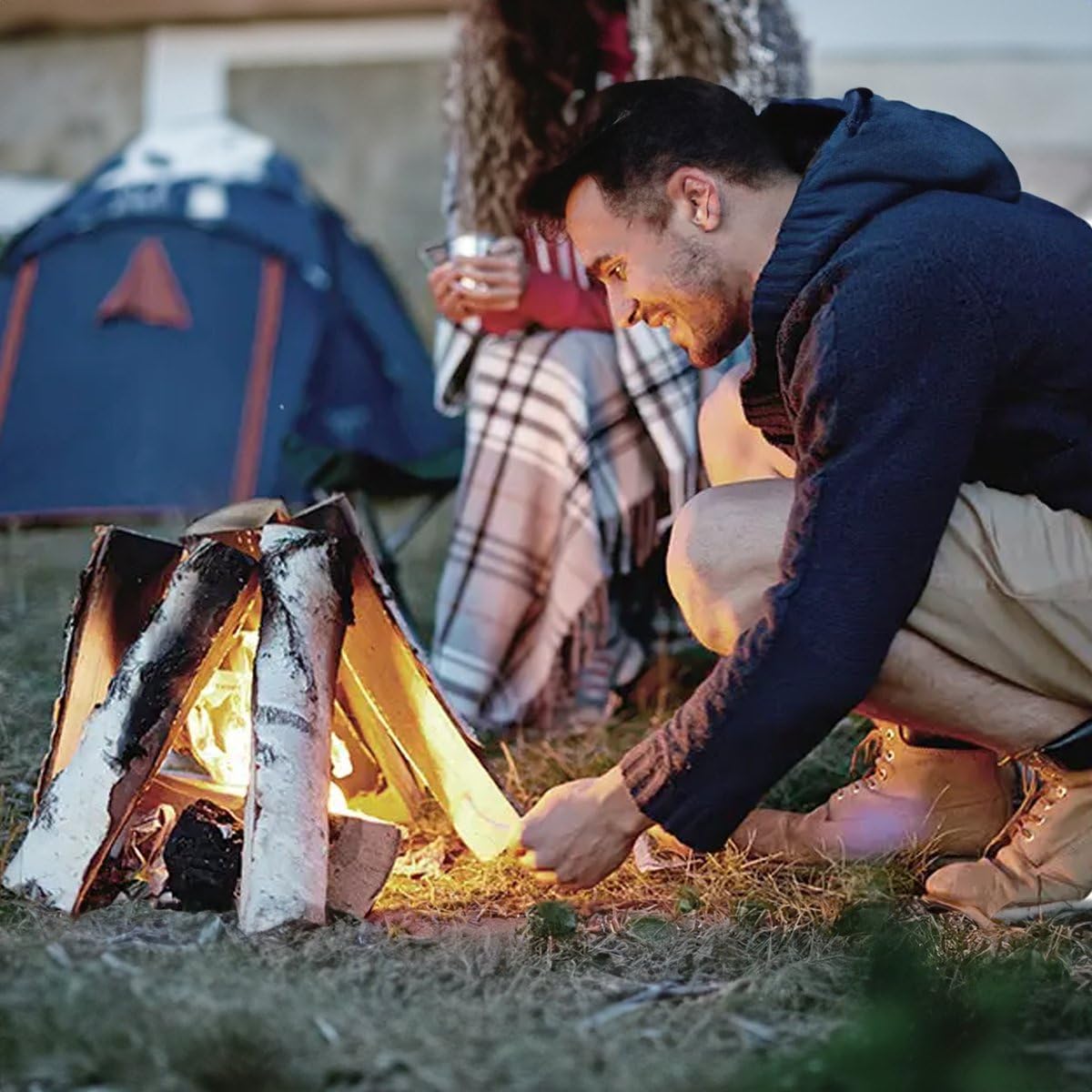 GrillX Braciere per accendifuoco 5 kg - Arricciacapelli ± 420 pezzi - Accendifuoco ecologico - Lana di legno - Barbecue e camino