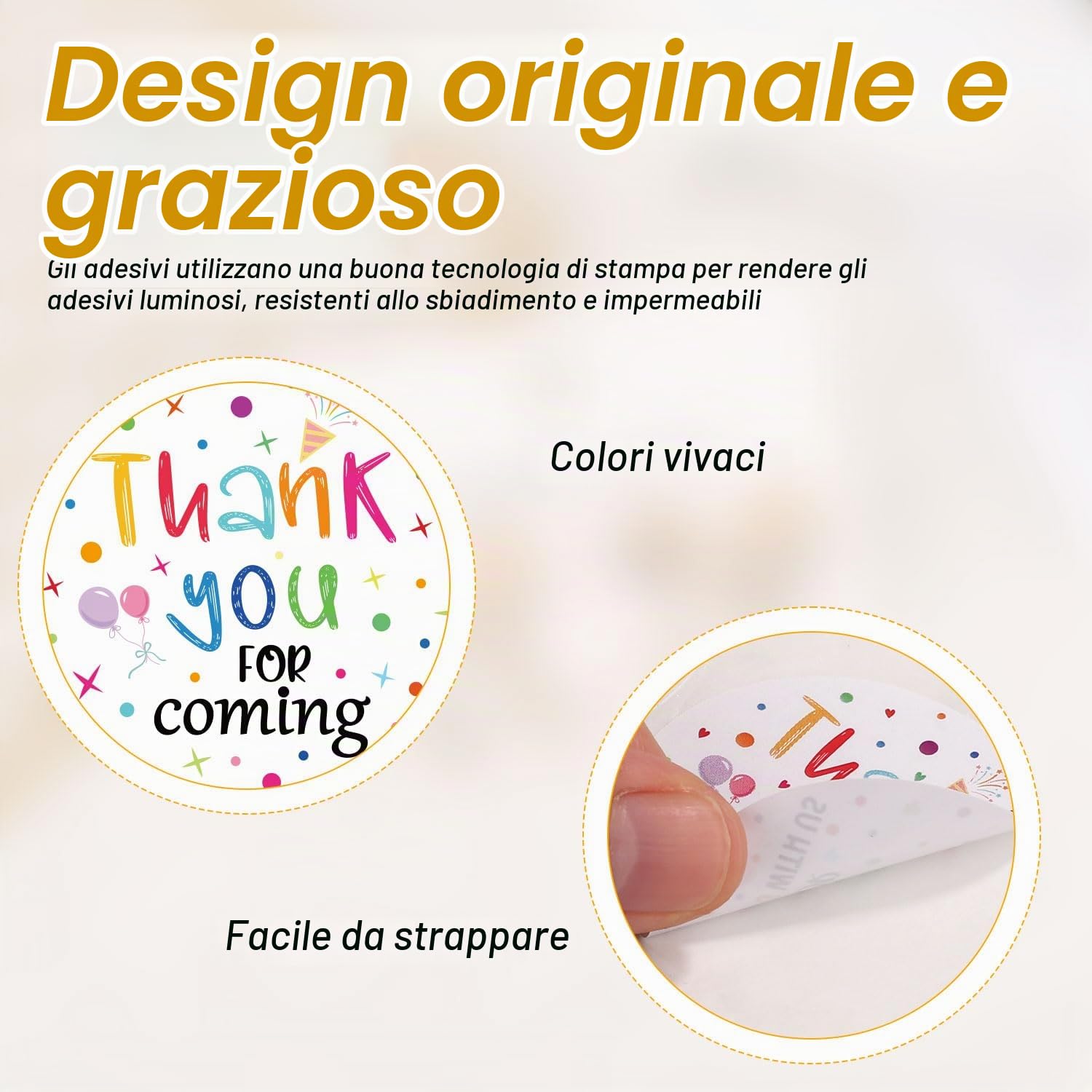 120 Adesivi Di Ringraziamento Diametro 4 Cm &ndash; Con Scritta Thank You For Celebrating With Me, Per Matrimoni E Baby Shower