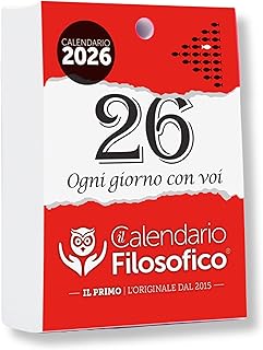 Il Calendario Filosofico 2026, recambio formato A6 de 10 x 14 cm, el primer y el original calendario de mesa con 365 días ...