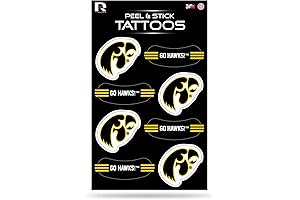 Iowa Hawkeye temporary face tattoos