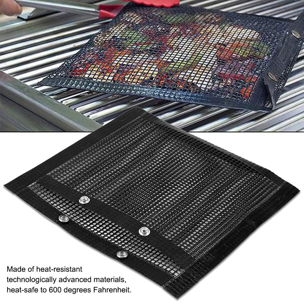 Parrilla Reutilizable Bolsa de Malla Bolsas antiadherentes para Barbacoa y Hornear Bolsas para Asar Resistentes al Calor Traje para deshidratador de Horno Freidora de Aire Parrilla de Gas(Grande)