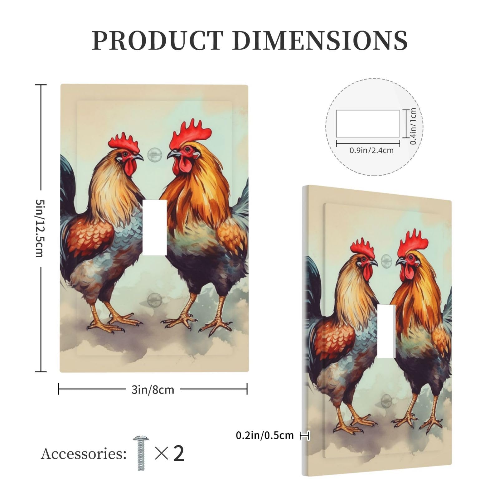 ZhaoYuGoods Couvercles De Prise D'interrupteur Décoratifs, Motif