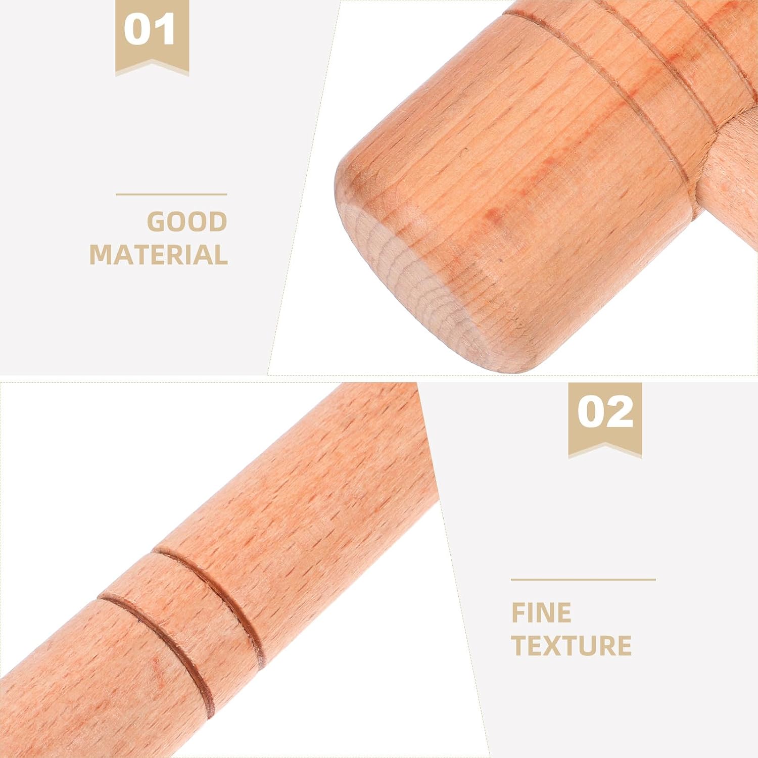 FRCOLOR Wood Ring Mandrel Sizer and Jewelry Hammer Mallet Set for Ring Adjusting and Resizing Jewelry Repair Tool and DIY