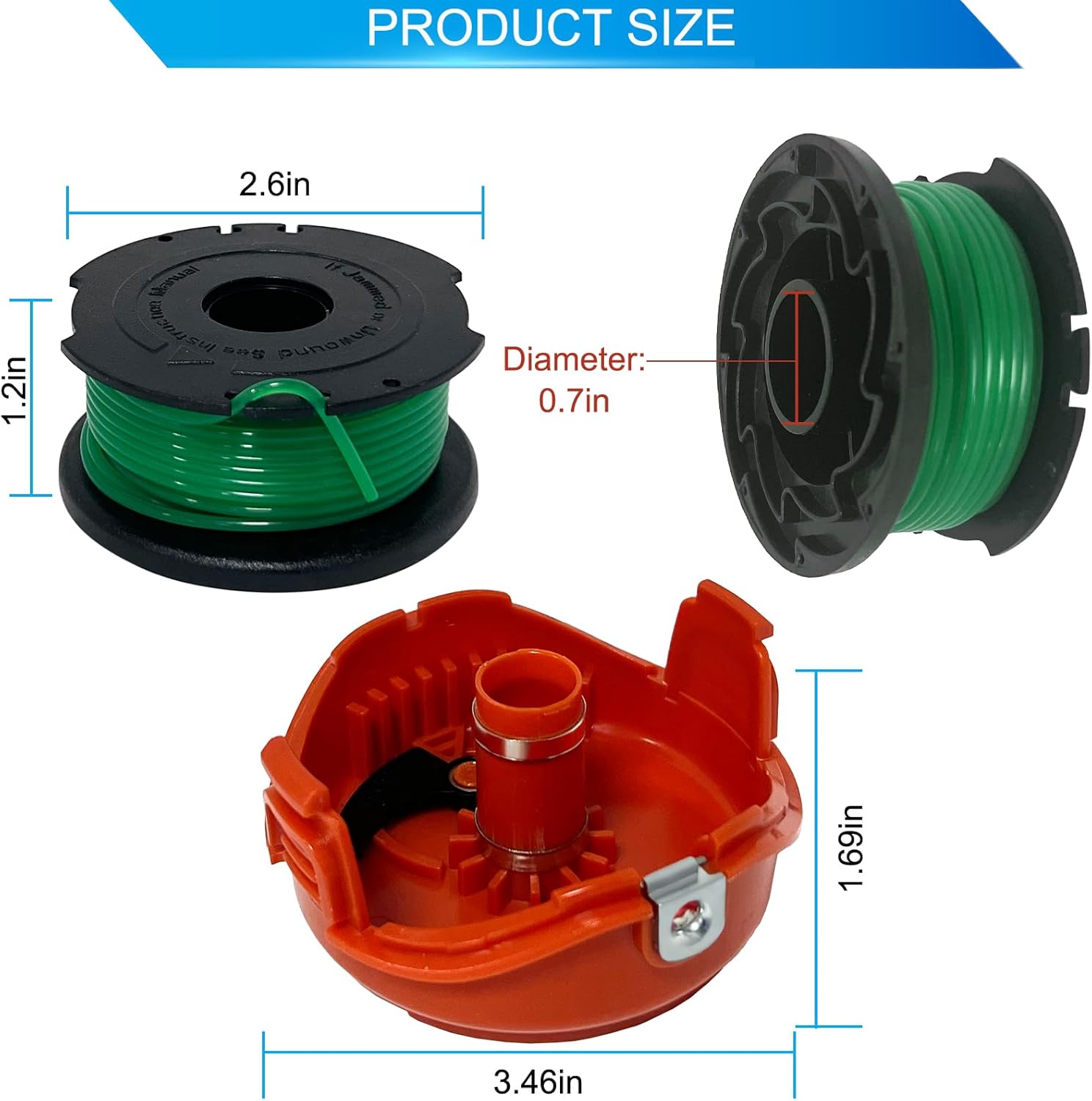 6PC SF-080 SF080 gh3000 Replacement Spool view 6