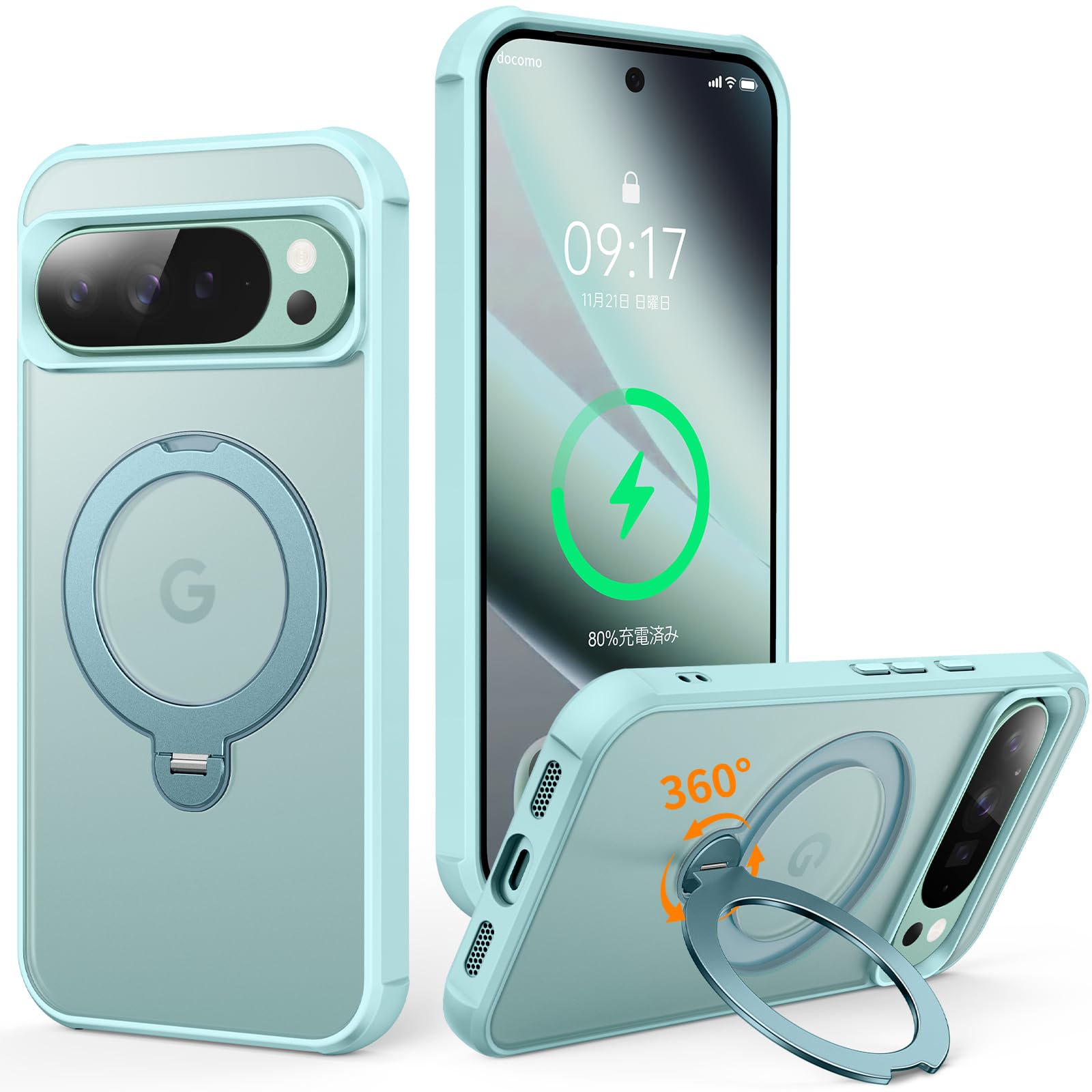 Amazon.co.jp: 【米軍耐衝撃・360°回転スタンド】FONKCASE Google