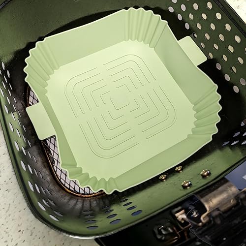 Miniatura 6 de Paquete de 2 forros para freidora de aire, forros de silicona reutilizables para olla instantánea Vortex Plus de 6 cuartos de galón, freidora de