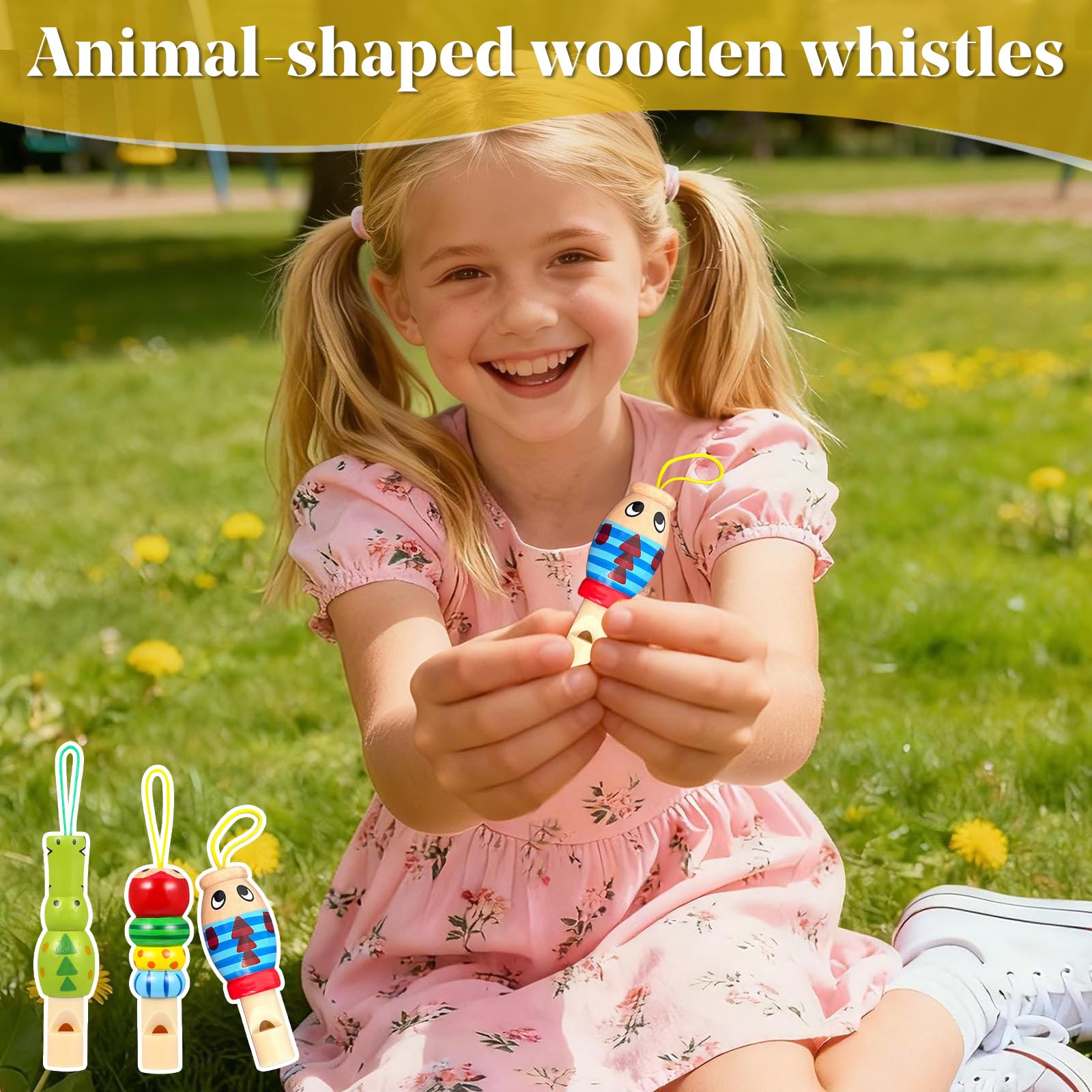 3 Pcs Animal Wood Recorders for Kids Wooden Children Music Instrument Educational Plaything for Party Favors Interactive Toys,Kids Whistle,Bird Whistle,Duck Whistle (Random Style) - Image 3