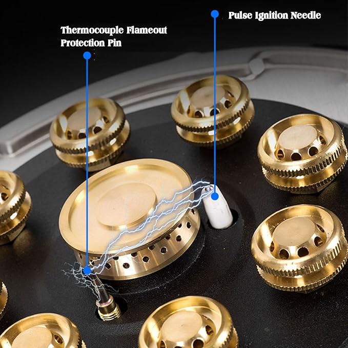 Estufa de Gas 1 Puesto Vidrio Templado Empotrable miniatura 4