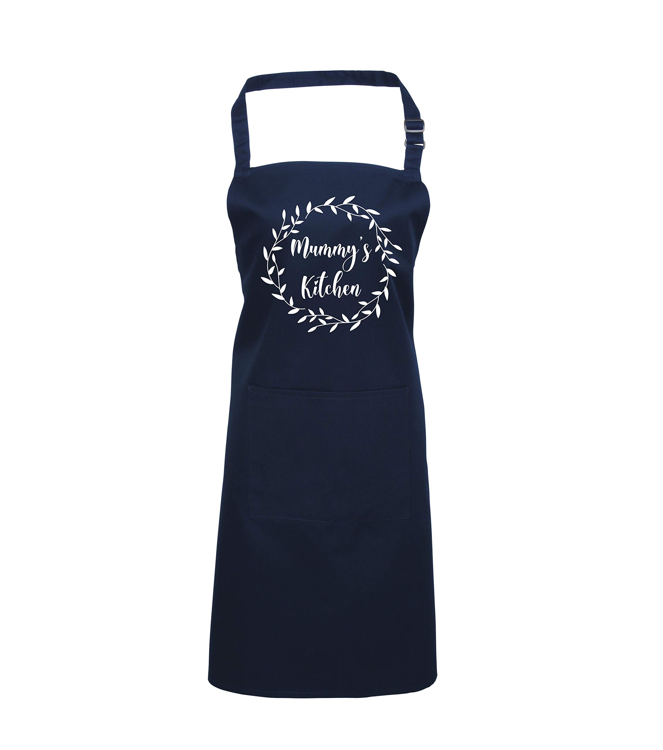 Edward Sinclair Navy Apron Mummy's Kitchen With White Print