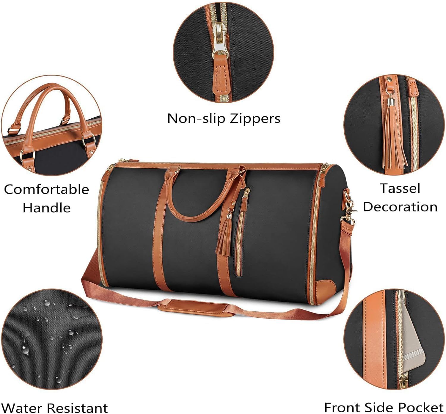 Bolsa De Ropa para Viajes, Bolsa De Viaje Plegable, Foldable Clothing Travel Bag,Garment Bags for Clothes Travel,Portatrajes Plegable para Viajes,High Capacity Folding Suit Luggag (Beige)