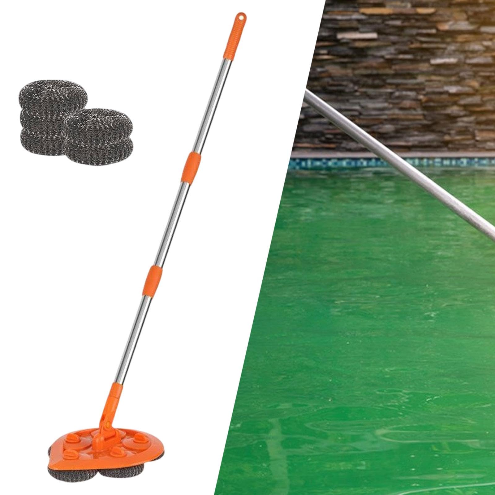 Handheld Poolbürste mit Teleskopfunktion für die Reinigung von Stufen, 1 Set SEVEND