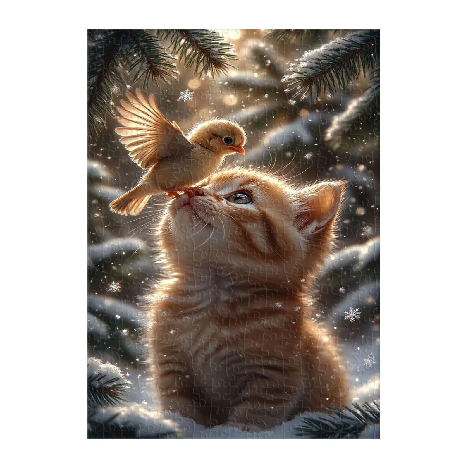 Puzzle 1000 elementów dla dorosłych, śnieg, zwierzęta, 75 x 50 cm, trudna gra edukacyjna, prezent dla mężczyzn i kobiet, 1000 elementów, puzzle dla dorosłych