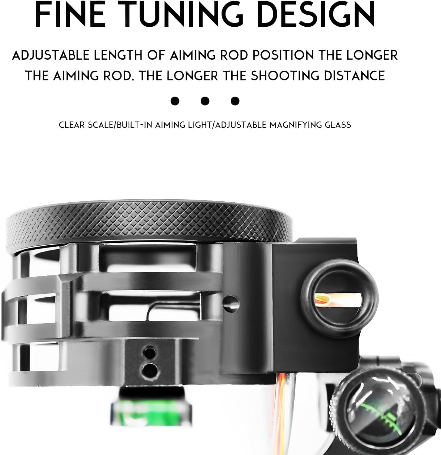 5-Pin Archery Bow Sight, Outdoor Archery Equipment, Tool-Less Micro-Click Adjustments Use with Left and Right-Hand Bows