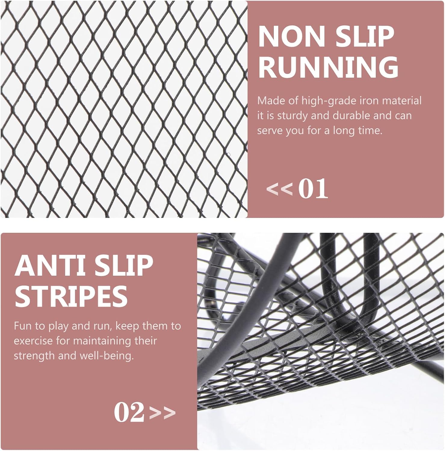 jojofuny Silent Iron Hamster Wheel Exercise for Hedgehogs Rats Squirrels Quiet Running Plaything for Small Pets to Build Muscle and Maintain Health