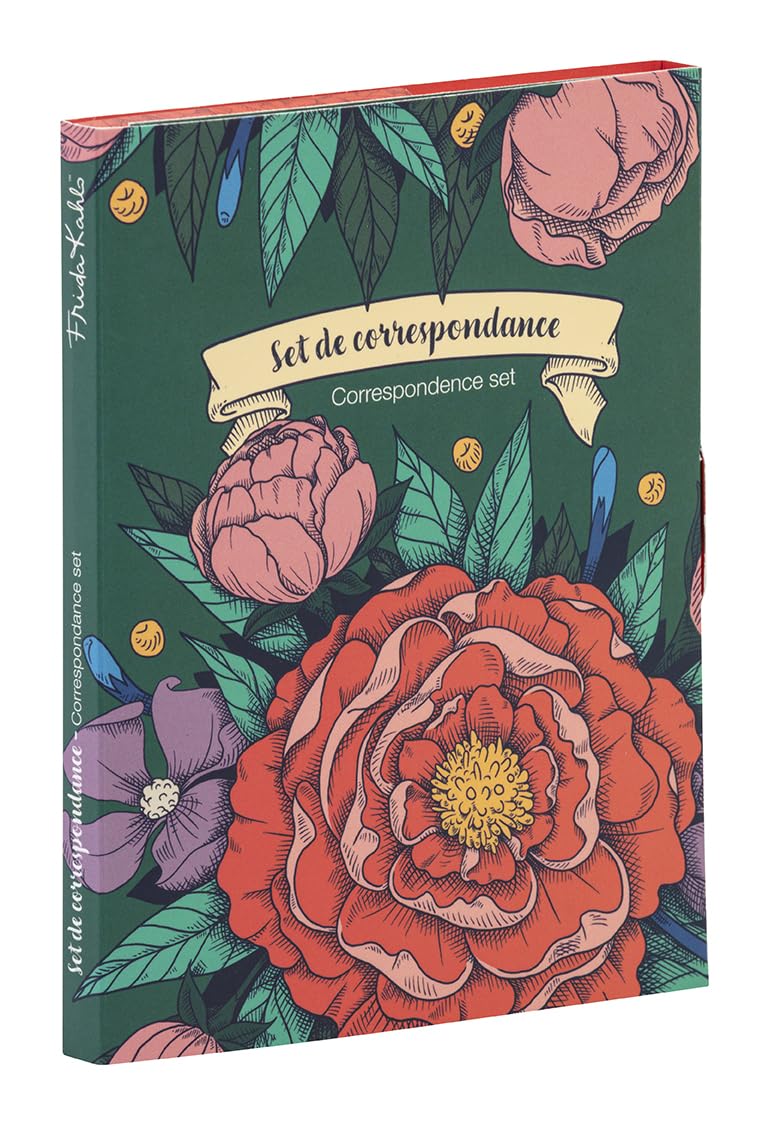 Clairefontaine - 116234C - Correspondence Set of 8 AST Cards 11x15,5cm Frida Kahlo Design 8 Envelopes Pollen C6 Natural White Frida Kahlo Collection 12x16,5cm