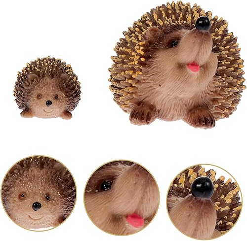 Miniatura 7 de GANAZONO 2 figuras en miniatura para decoración del hogar, adornos de escritorio para bonsái y juguete de niño y niña, lindas decoraciones de