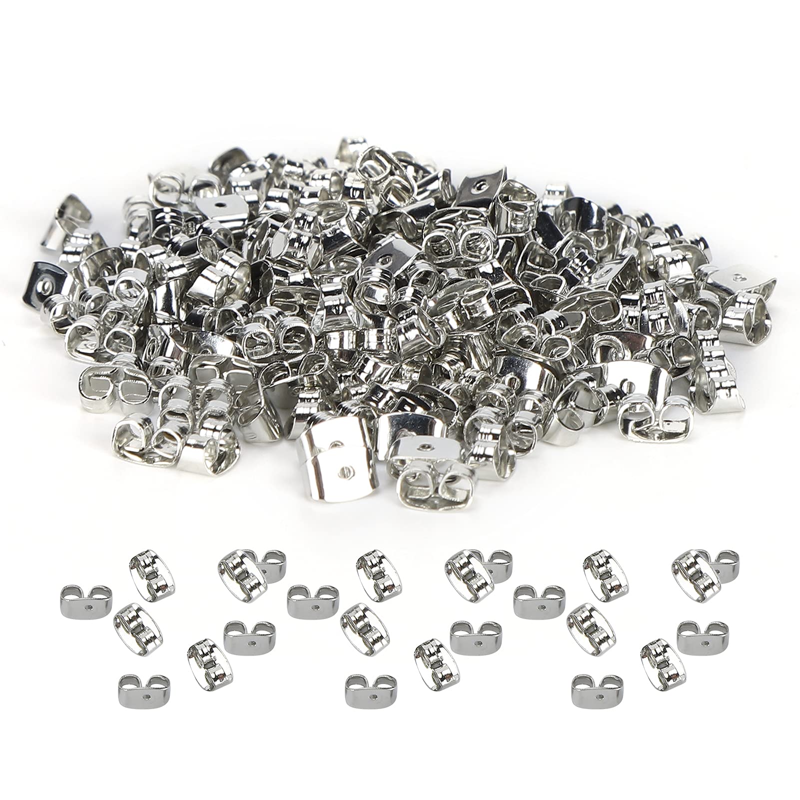 Aring Steel Stoppers, Iron Earing Backs Iron Secure Helpful Ample with Storage Box for Studs