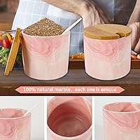 Vista 6 de Salt Cellar with Lid, Ceramic Salt And Pepper Containers with Lid - Salt Cellar with Lid and Spoon For Home and Kitchen - Sugar, Pepper, Spice