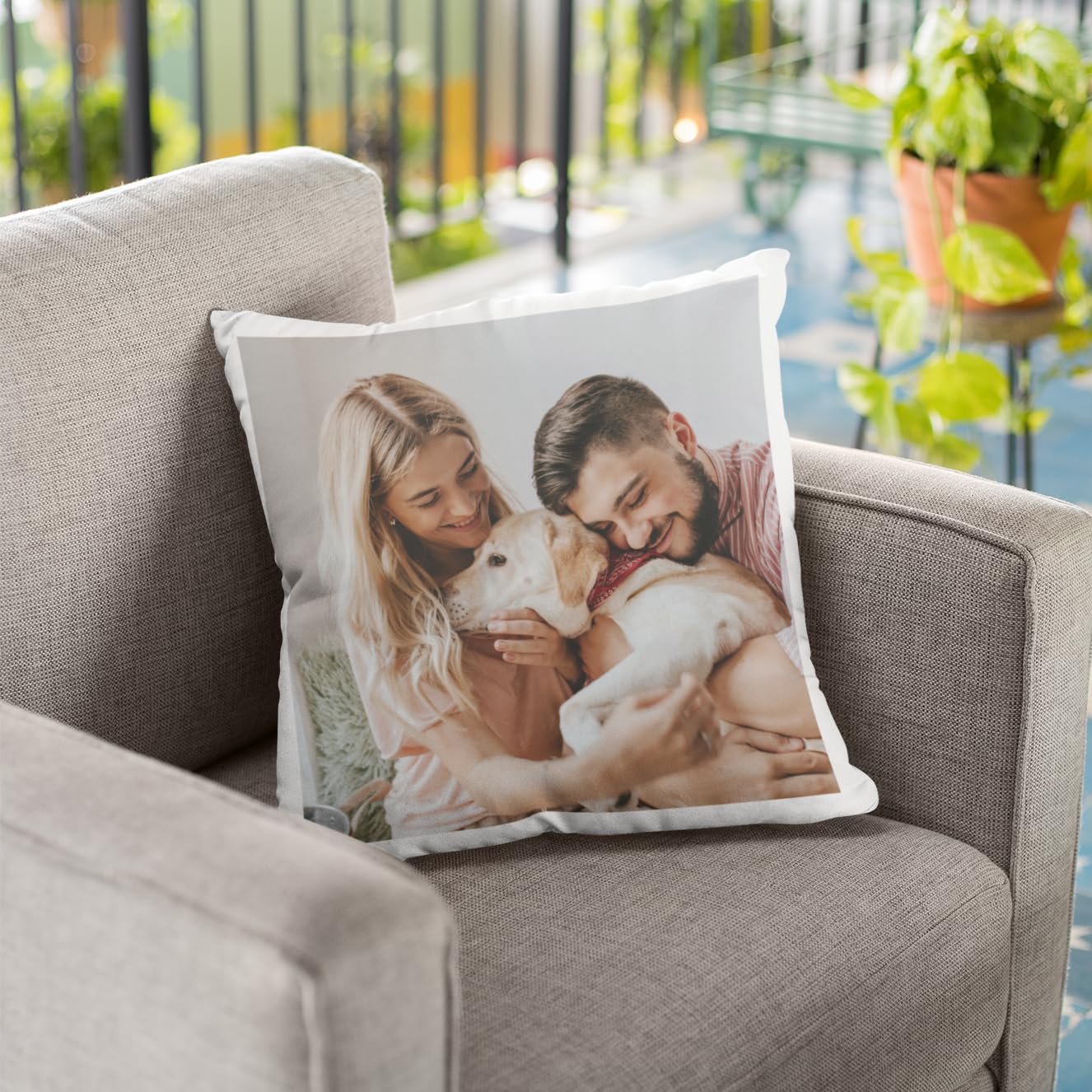 Cojín Personalizado 35x35 con Foto y Texto